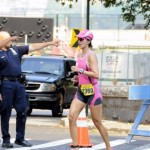 running at the NY triathlon