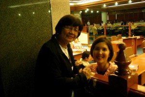 Edith Burgos and me in the Senate