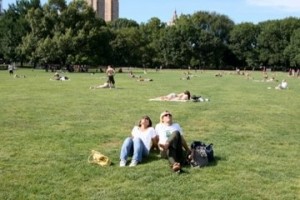 Sunbathing with Gemma in Central Park