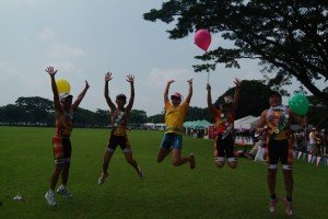 Polotri relay team and me at the finish line