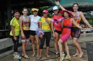 Coach Ani with women who did the ironman relay