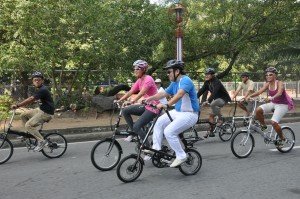 biking on Legarda st. heading to Luneta