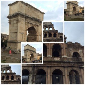 The Arch of Titus and the Coliseum