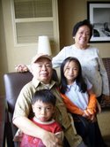 His most cherished position - a member of his grandchildren's Mr. Bean Watchers Club.